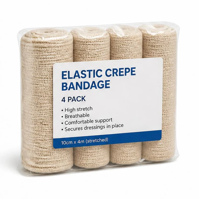 Elastic Crepe Bandage 4pk