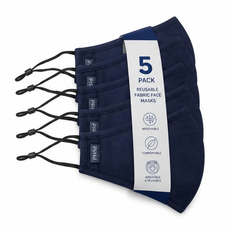 Reusable Fabric Masks 5pk